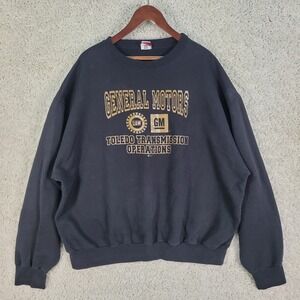 Vintage General Motors Sweatshirt Men's 3XL Brown Fleece MADE USA Union Line VTG
